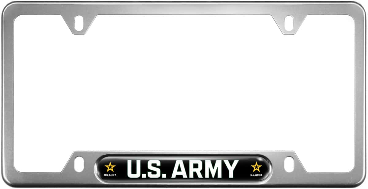 U.S. Army - Anodized Aluminum Car License Plate Frame (B/Y)